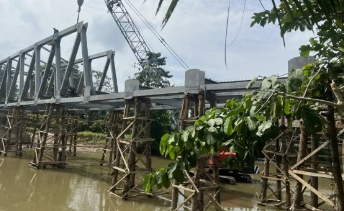 Jembatan Salujambu Hampir Rampung